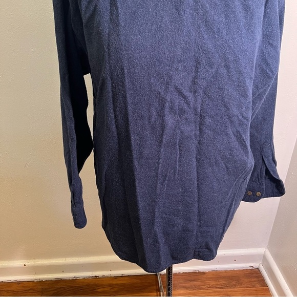 Vintage St. John’s Bay Flannel Button Down Shacket Blue Gray XL - Picture 8 of 9